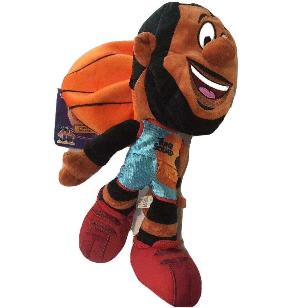 Space Jam Lebron James Hoop Pals Basketball Transforming Inside Out Plush New